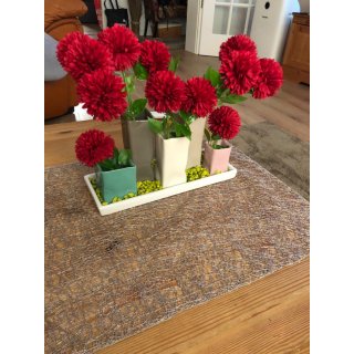 Jinfa | Floreros modernos en cermica para interiores | Multicolor | 29,5 x 11 x 6 cm | Set de 5 jarrones | Floreros en cermica para decoracin, regalos, centros de mesa, salones
