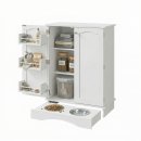 Hundeschrank mit Futtern�pfen, Haustier Futterstation mit...