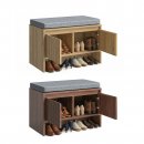Schuhbank mit Stauraum, gepolsterte Sitzbank mit Kissen,...