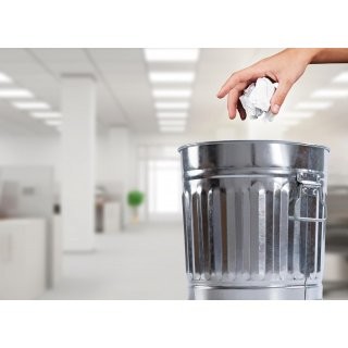 Jinfa | Cubo de basura de metal galvanizado con asas y tapa | Zinc | Di�metro � 21,5 cm - Altura 21,5 cm | Capacidad: 7 litros