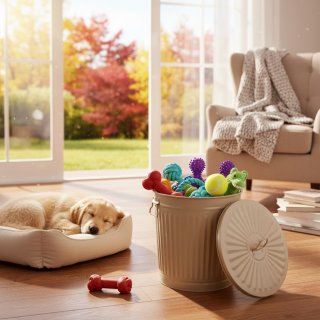 Jinfa Metall M�lleimer mit Deckel und Tragegriffen - f�r gelben Sack,Pfandbeh�lter,Kamin Ascheeimer,Futtertonne,Pelletbeh�lter | Beige | 35L